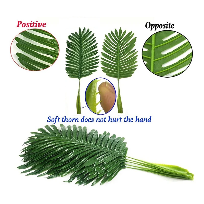 5Piece Artificial Palm Plants Leaves Tropical Palm Tree Leaves Imitation Leaf Artificial Plants