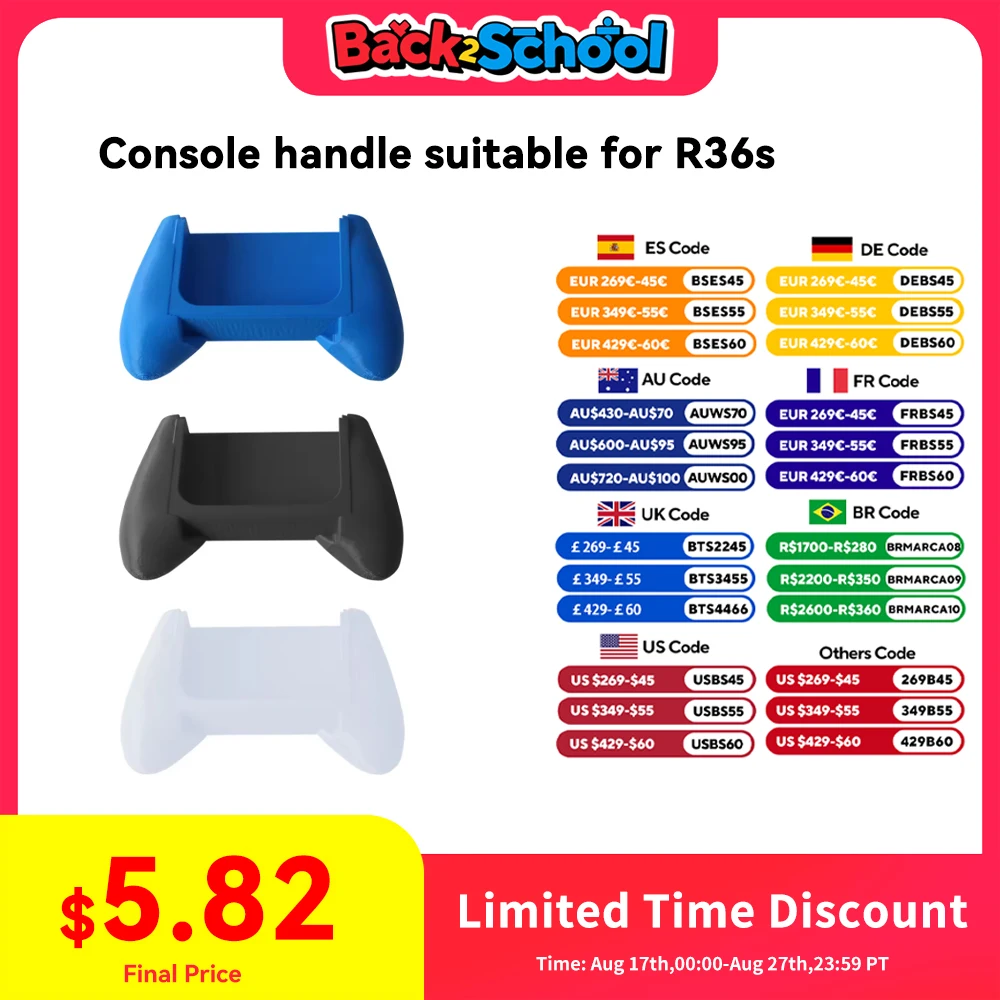 Maniglia da gioco stampata in 3D da 1 paio per controller maniglia R36S per maniglia di supporto per console di gioco R36S ﻿