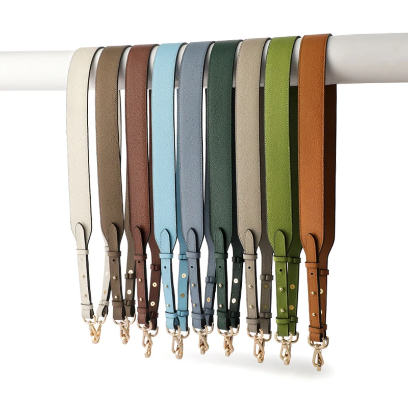 Bag Strap Purse Buckle Handbag Replacement Parts Bag Belts Cow Leather Handles With for Women Shoulder Bucket Bags Accessories