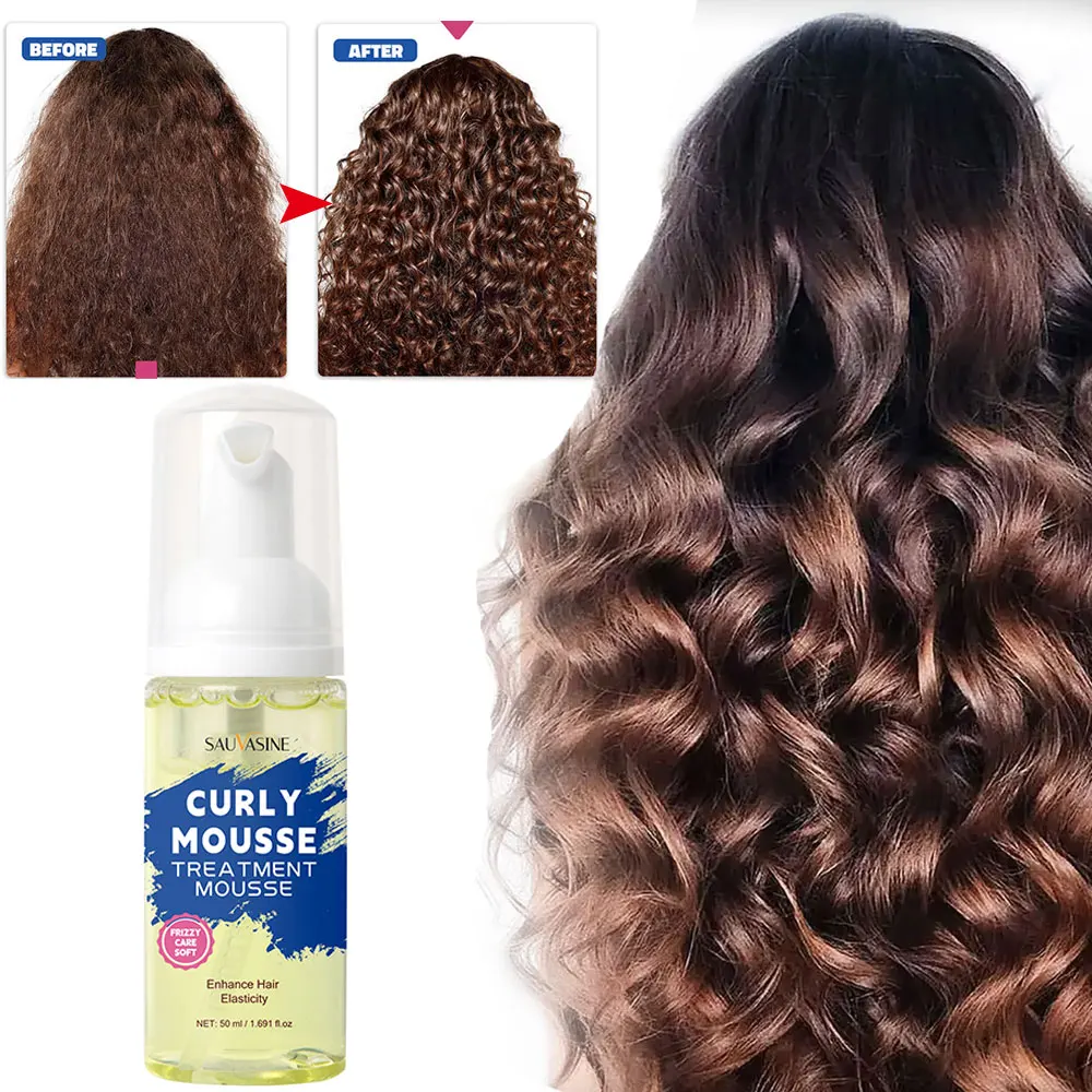 

Hair Curling Cream Styling Sculpting Frizzy Wavy Boost Elastin Volumizing Fluffy Thickening Nourishing Enhance Hair Define Cream