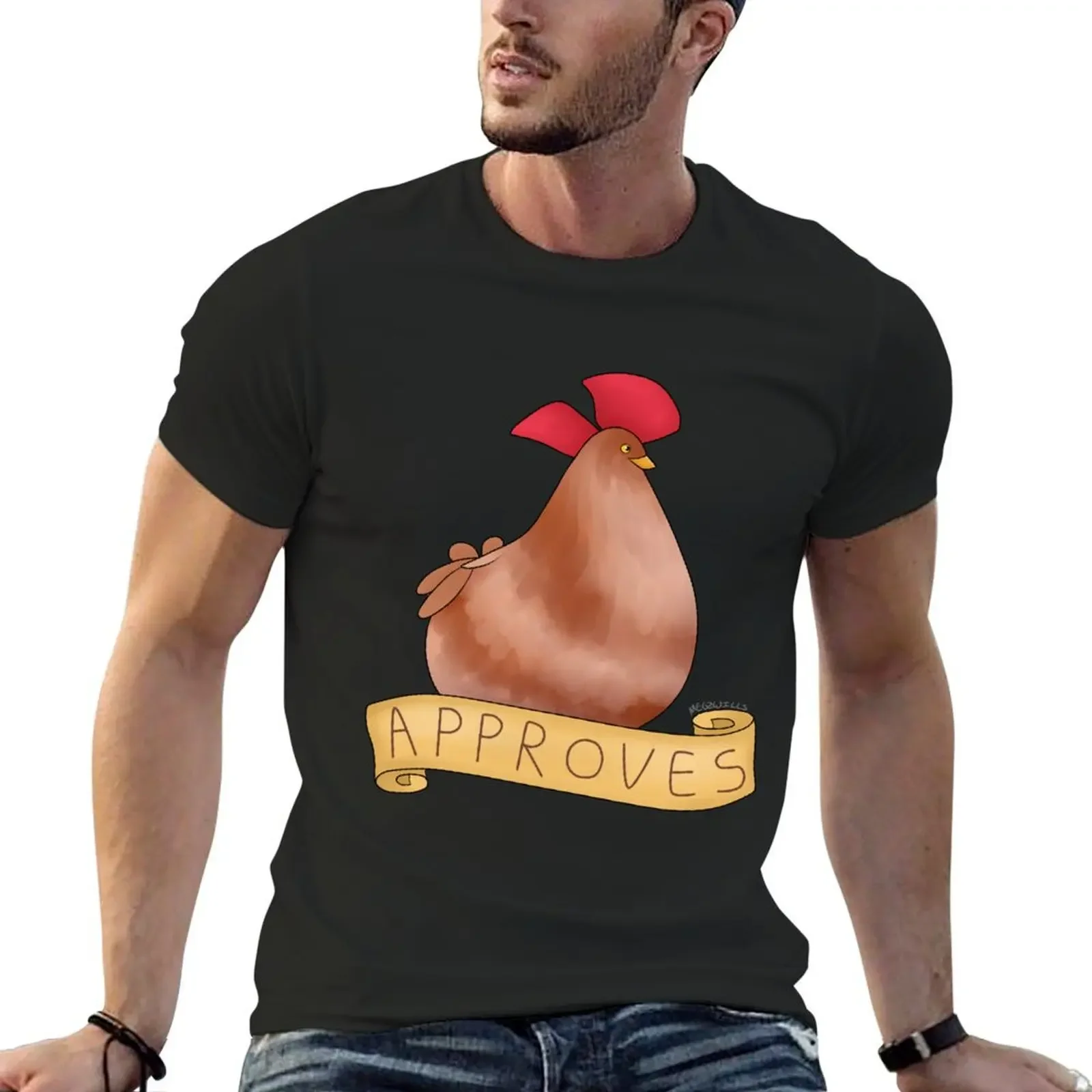 The Chicken Approves T-Shirt funnys anime figures graphic shirts mens t shirts pack