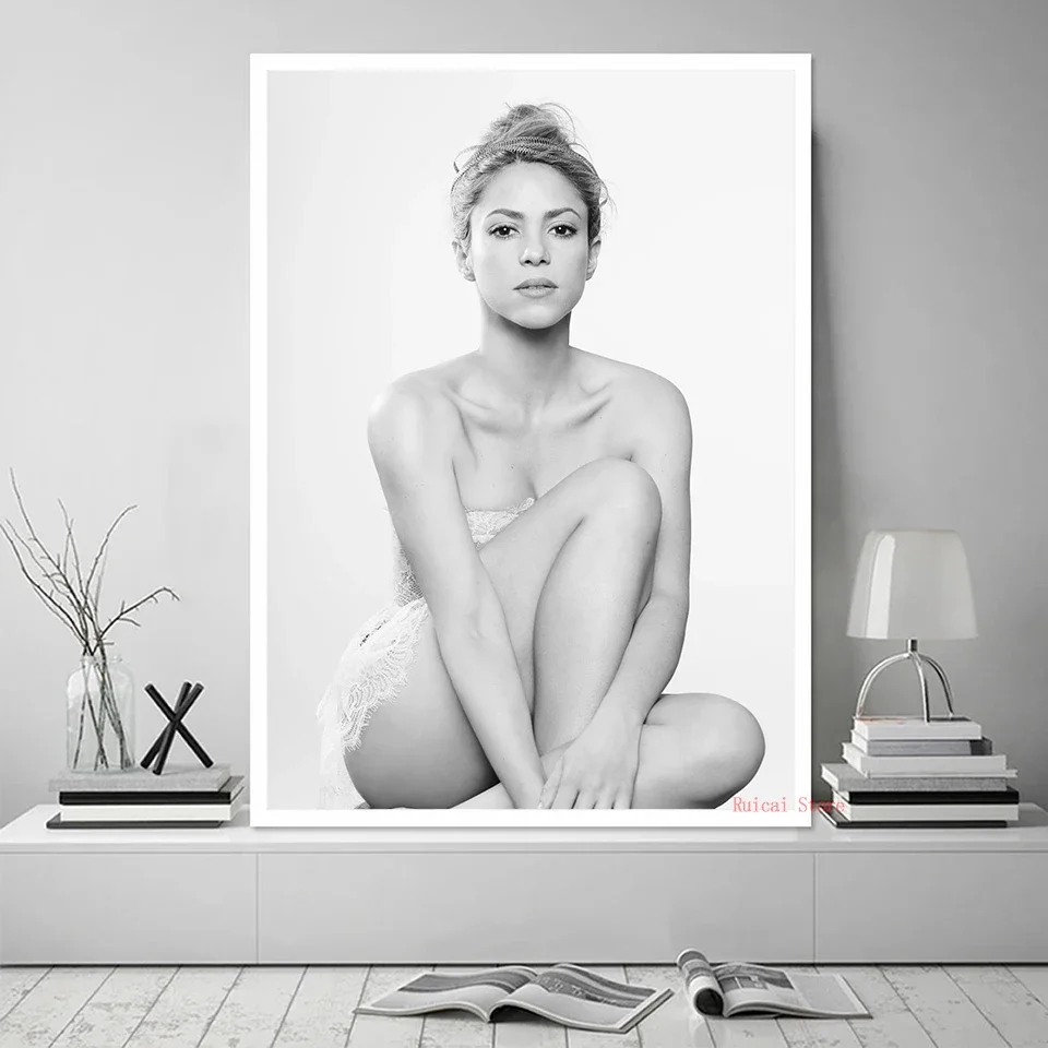 Shakira Poster Music Singer Sexy Star Canvas Art Photo Portrait Wall Picture For Bar Hotel Cafe Home Decor