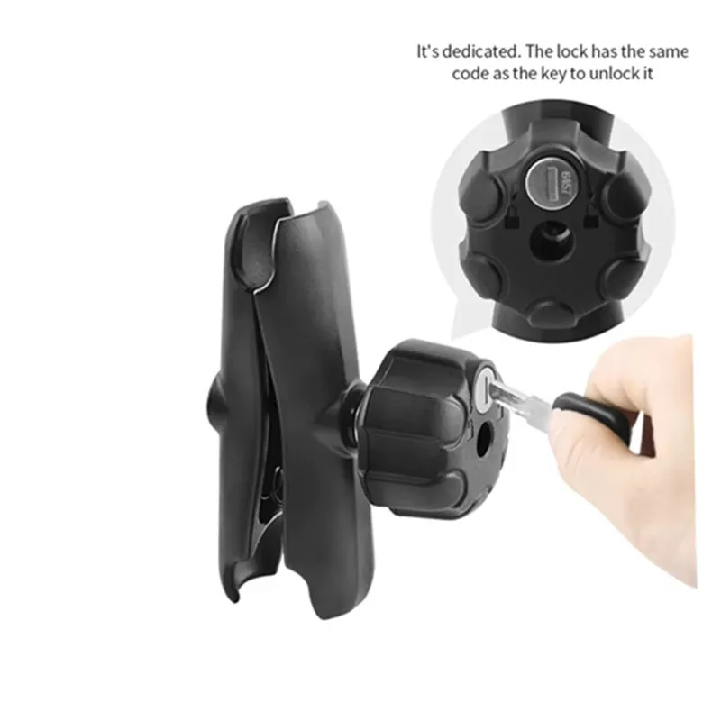1.5'' Double Socket Arm With Anti-Theft Lock Security Knob Series For 1.5 Inch Ball  38.1mm Bese Mount