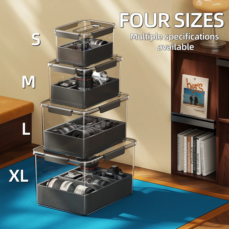 Transparent Handheld Multi-functional Camera Storage Box Moisture-proof Shockproof Various Sizes Available