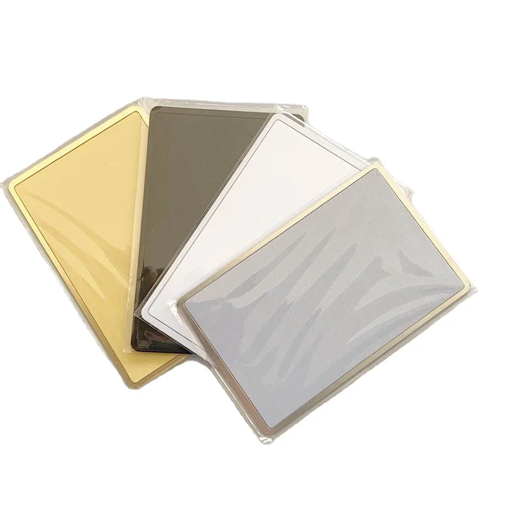 

Custom Black Mat Hybrid Luxury Metal NFC Business Cards Stainless Steel Digital NFC Business Card for Mac Custom