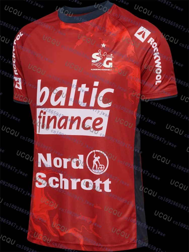 2026 SG Flensburg-Handewitt كرة اليد جيرسي الرجال التي شيرت موضة عادية كبيرة الحجم الرياضة قصيرة الأكمام الكبار الاطفال سريعة الجافة التي شيرت #1