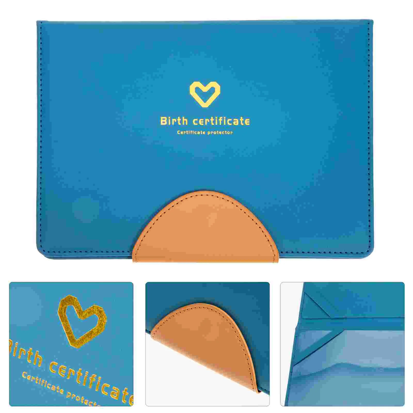 Birth Certificate Cover Document Protector Holders Boys Baby Important Organizer Artificial Hospital Report