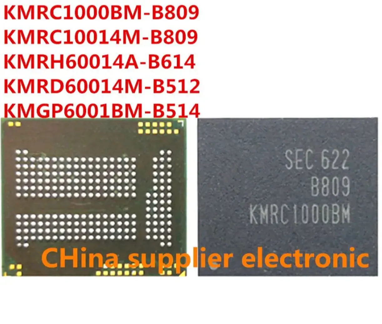 KMRC1000BM-B809 KMRC10014M-B809 KMRH60014A-B614 KMRD60014M-B512 KMGP6001BM-B514  memory storage IC chip THGBMJG8C2LBAIL