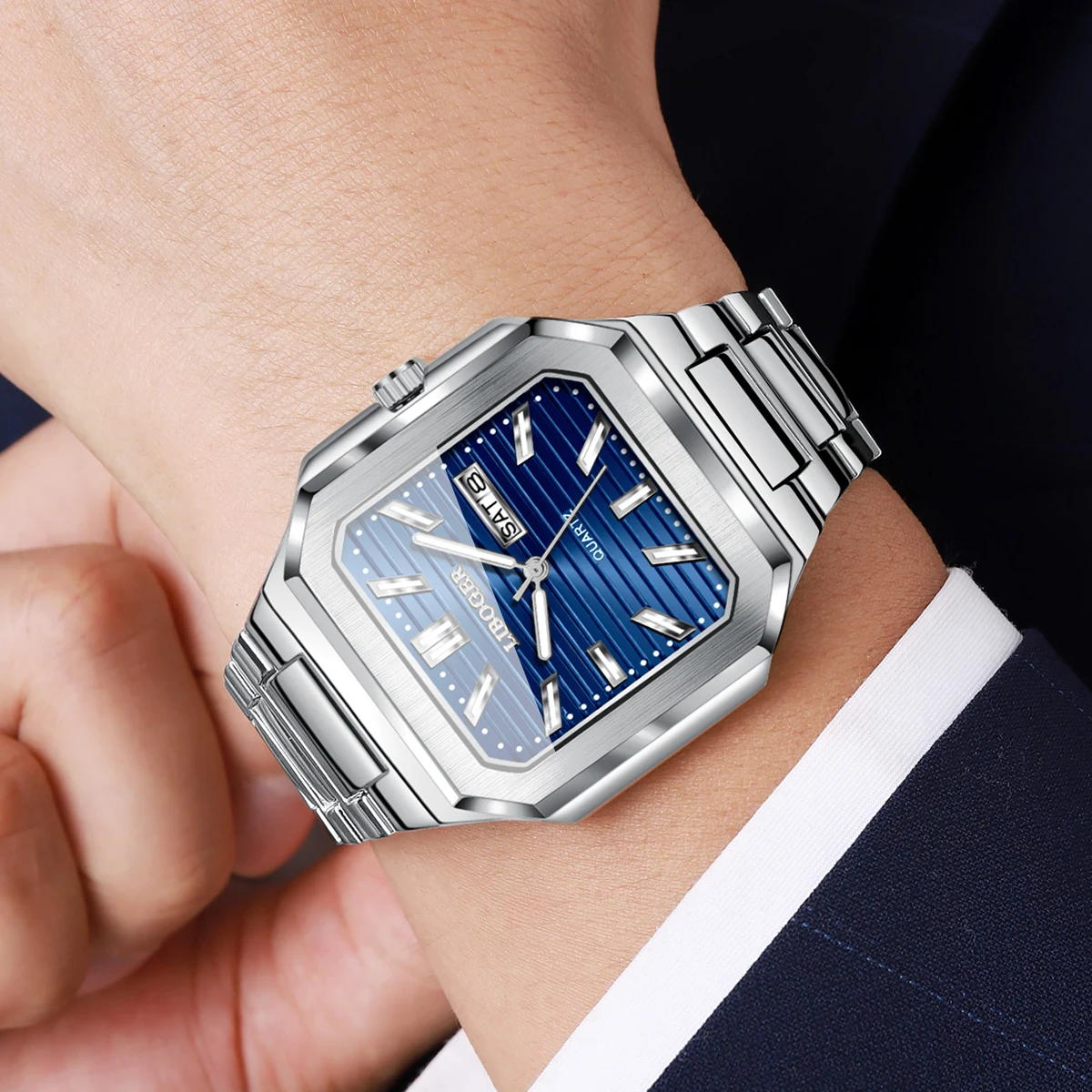 Reloj de cuarzo de negocios co - Luxury Watch Display Case reseña y precio