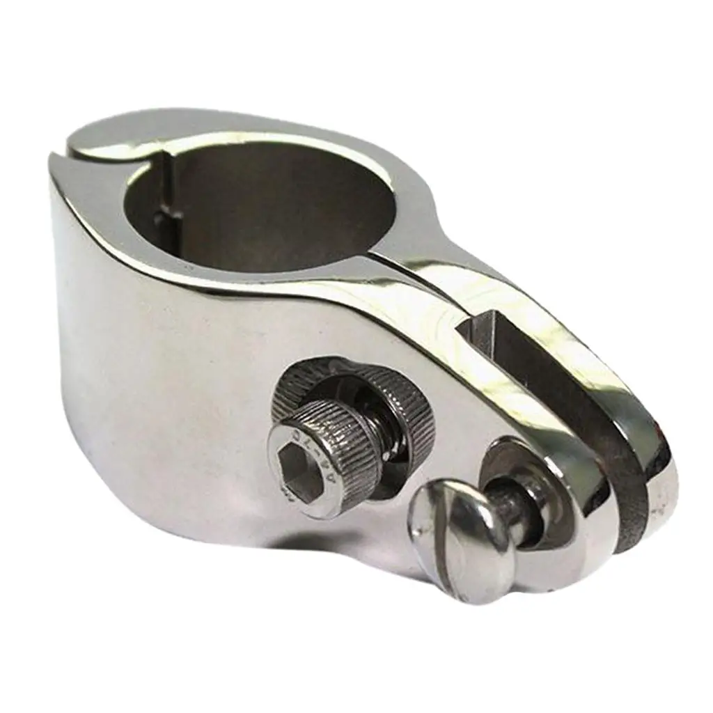 

316 Stainless Steel Fitting Boat Marine Yacht Tube Clip Pipe Clamp Silver Bimini Hinged Fittings Jaw Slide Hardware Silver