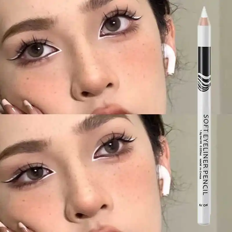 Long Lasting Matte Eyeliner Pencil, Glitter Eye Liner Pen, White Eyeliner Pigment, Eyes Makeup Tools, Not Blooming Quick Dry