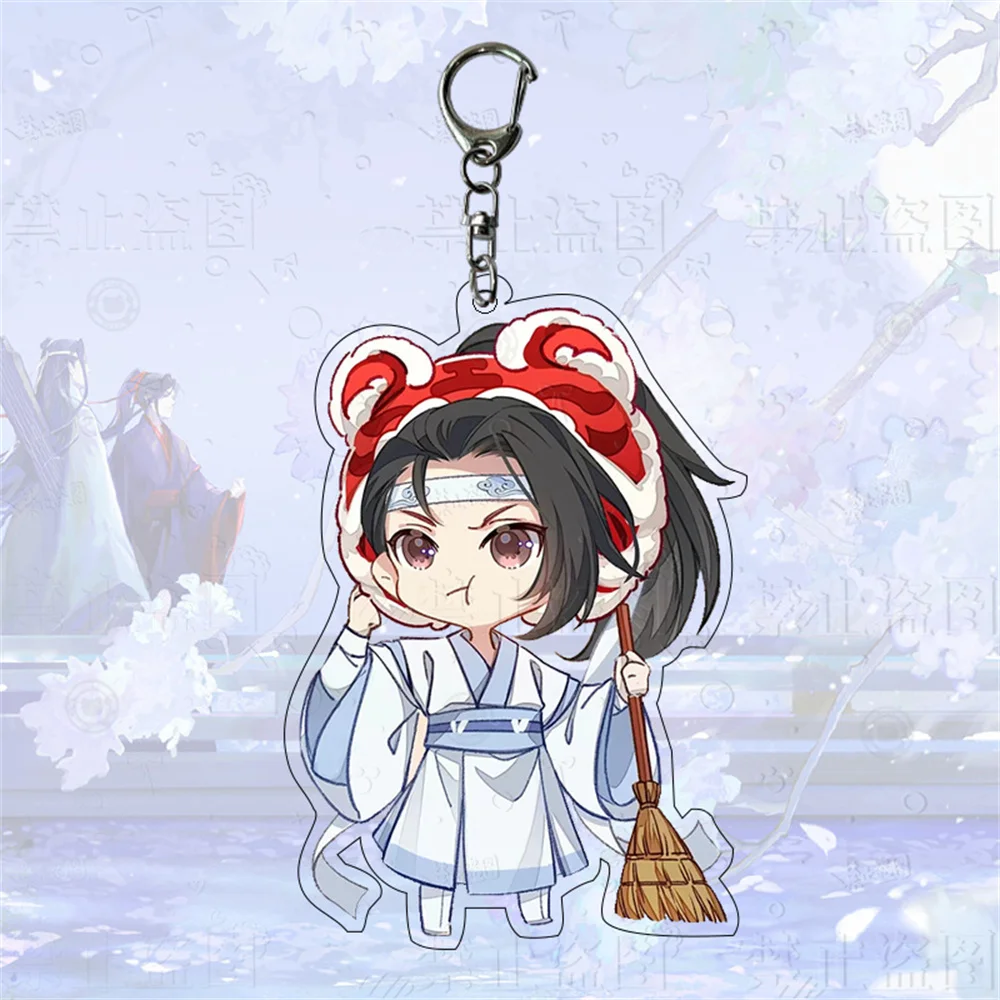 Porte-clés en acrylique de dessin animé, porte-clés, figurines HD, série de pendentifs, Anime chaud, GérGifts Mo Dao Zu Shi, Wei Wu Xian Chen Qing Ling, environ 6cm