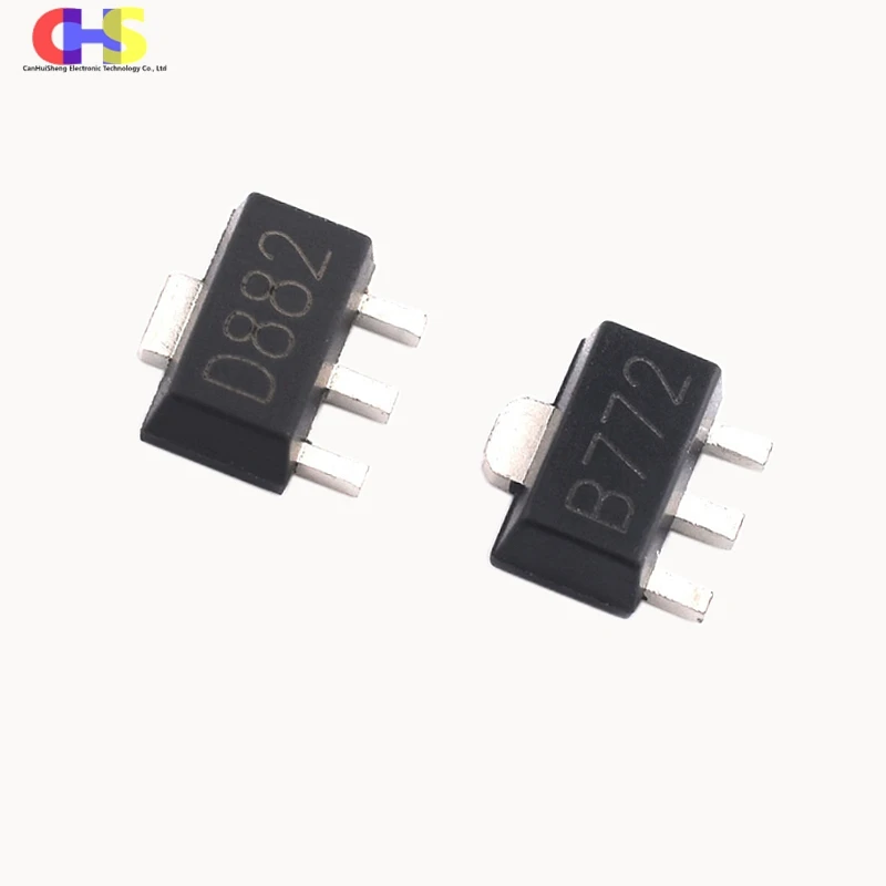 20-50pcs 2SB772 2SD882 TO-126 B772 PNP D882 NPN SOT-89 Audio Power Transistor