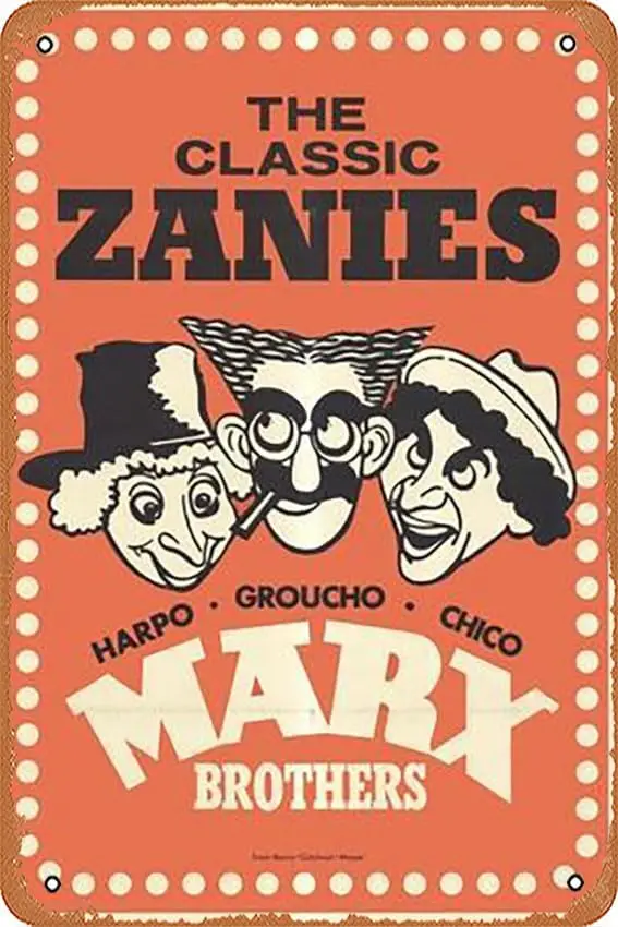 Metall-Blechschild – Marx Brothers, 9999 – Poster, Metallplakette, Café, Bar, Wanddekoration für Zuhause