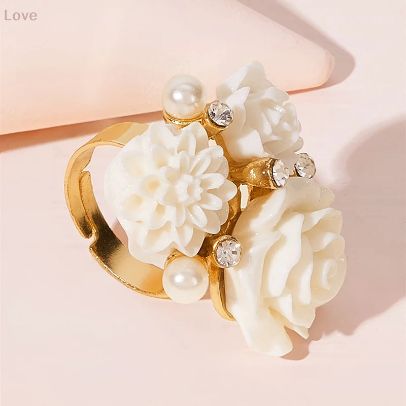 [L&P] 심플 플라워 핑거팁 네일 링 네일 사진 촬영용 네일 오픈 링 스튜디오 용품 네일 젤 컬러 메이크업 디스플레이 주얼리