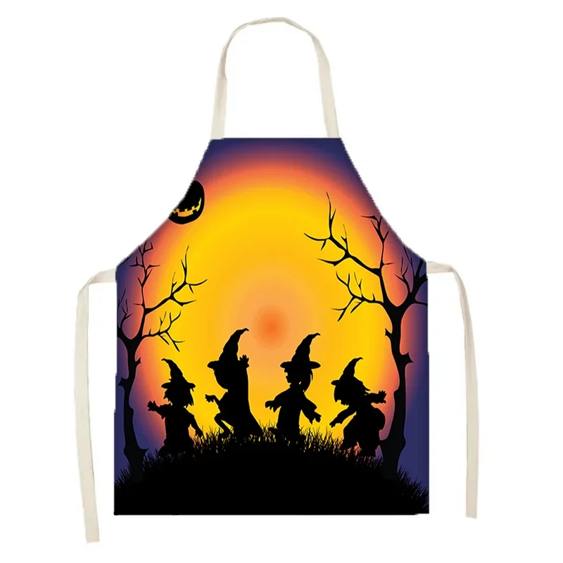 Halloween Decoration Atmosphere Apron Kitchen Unisex Apron Children\'s Anti-fouling Apron