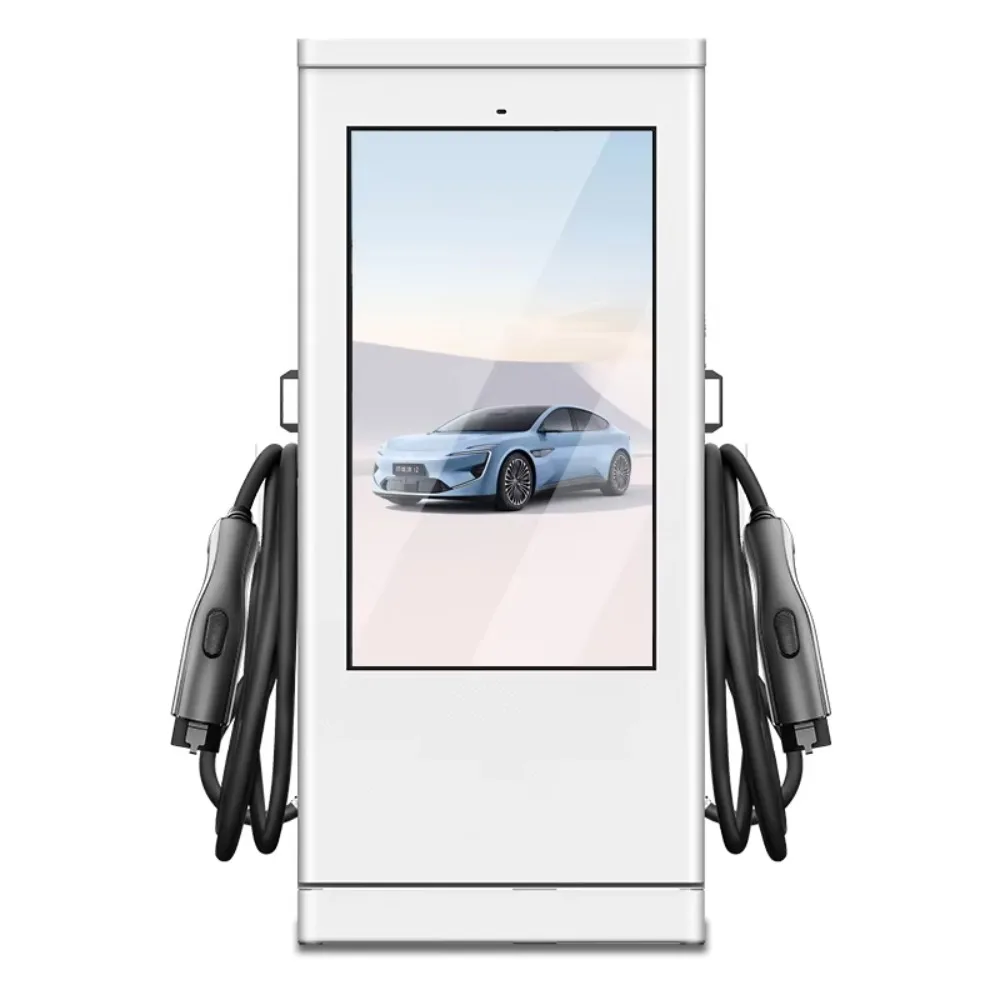 Manufacturers 55-Inch Advertising Screen 180kw Commercial Fast Charger EV DC Charging Station for Electric Vehicle