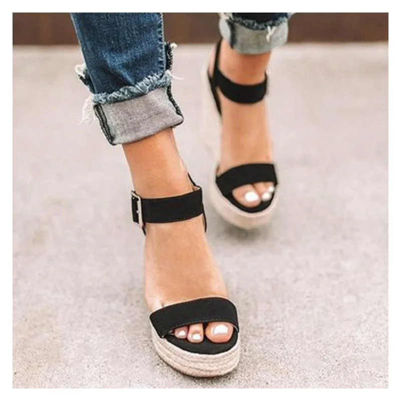 

Новые женские сандалии на толстой подошве с веревочным декором и сексуальными высокими каблуками, лето 2026