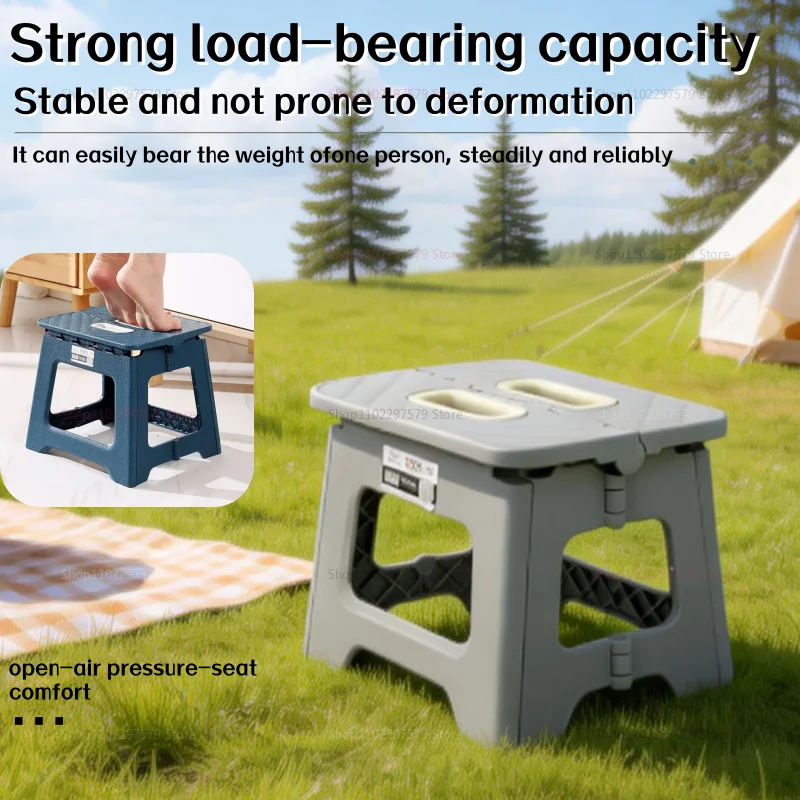 Portable Folding Camping Stool Lightweight Outdoor Chair Compact Space Saving Footstool for Kids Adults Fishing Hiking Traveling