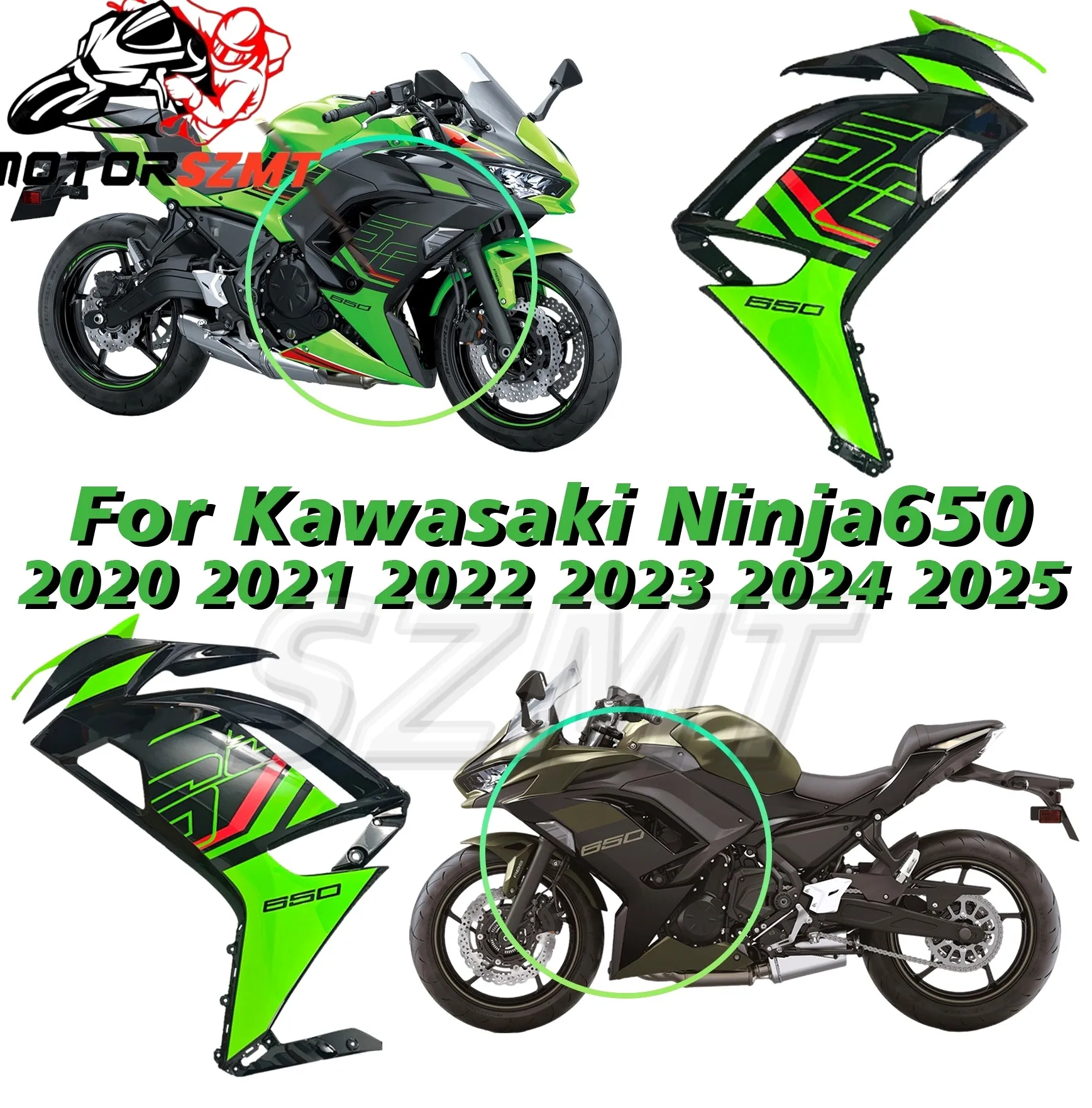 Racing Motor For KAWASAKI NINJA 650 2020-2025 Left Right Part Batwing Fairing Bodywork Panel