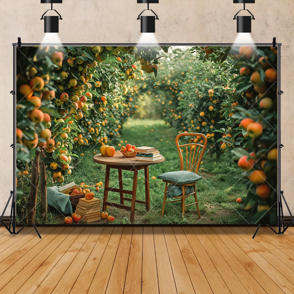 Autumn Hharvest Fruit Apple Orchard Adult Wedding Child Birthday Party Banner Backdrop Custom Wall Photo Poster Decor Background