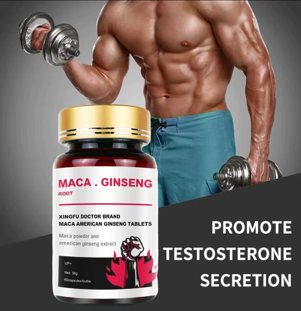 American Maca+Ginseng Capsule 60 Tablets 100% Pure Non-GMo Supports Reproductive Health Natural Energizer