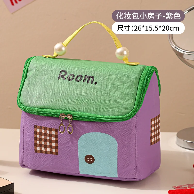 جديد متعدد الأغراض فتاة الكرتون حقيبة مستحضرات تجميل سعة كبيرة مقاوم للماء حقيبة غسيل السفر حقيبة مستحضرات تجميل محمولة حقائب للمرأة