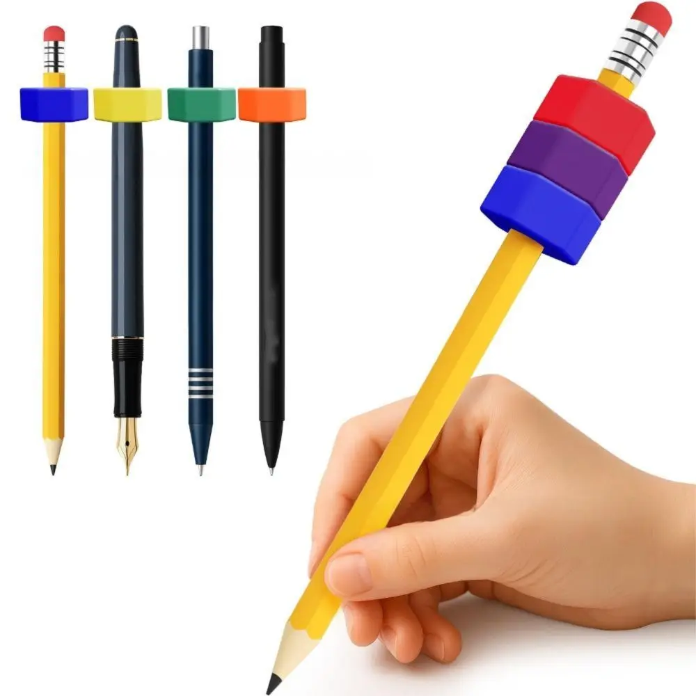 2Pcs 10g Weighted Silicone Improves Penmanship Handwriting Aid Kids Elderly & Special Needs Colorful Writing Trainer