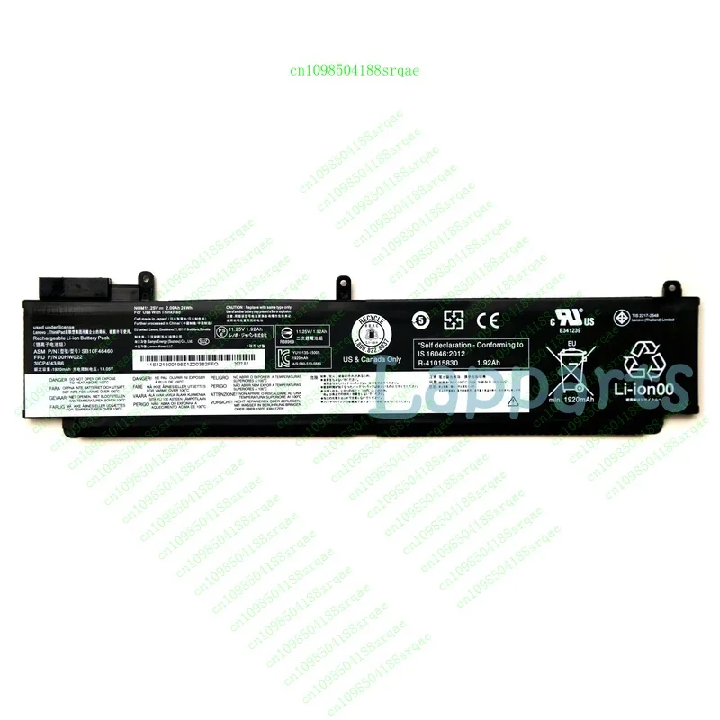 

Новый оригинальный аккумулятор 00HW023 00HW022 для Lenovo ThankPad T460s T470s SB10F46460% 100 тест