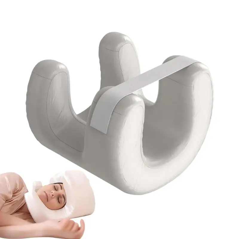 כרית לעיסוי לפנים עשויה מפום ארגונומי לשמירה על הצוואר הרך והנושם במהלך השינה הצדדית