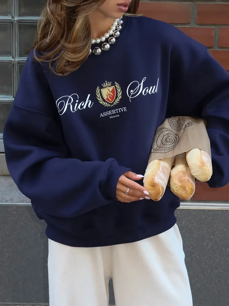 جديد الخريف الشتاء رسالة عادية ملابس منقوشة بكم طويل فضفاض المرأة بلوزات ، سيدة خمر شيك البلوز القمم ، Y2k النساء الملابس #2