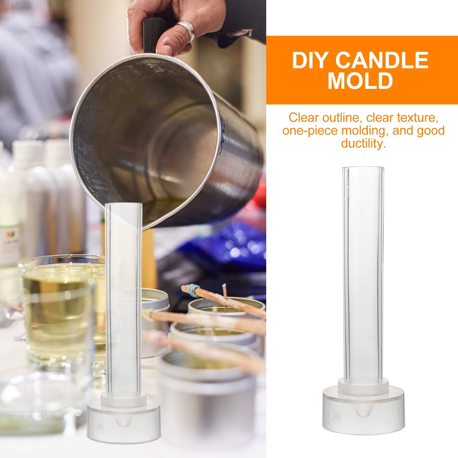 

2pcs Pillar Diy For Diy For Wedding Dinner Taper Making Dinner Mold Pillar Mold Tool Plastic Durable