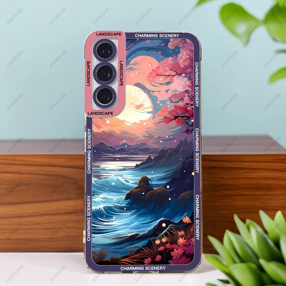 Phone Case For Samsung Galaxy S20 S21 S22 S23 S24 FE Plus Ultra A13 A24 A32 A34 A50 A51 A73 A54 A55 Soft Cover Landscape