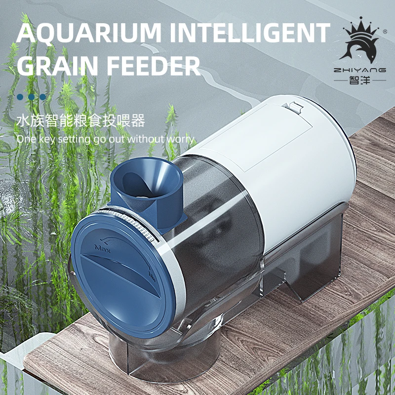 2023 new fish tank feeder LCD fish tank aquarium feed pellets timing feeding timing ornamental fish automatic feeding