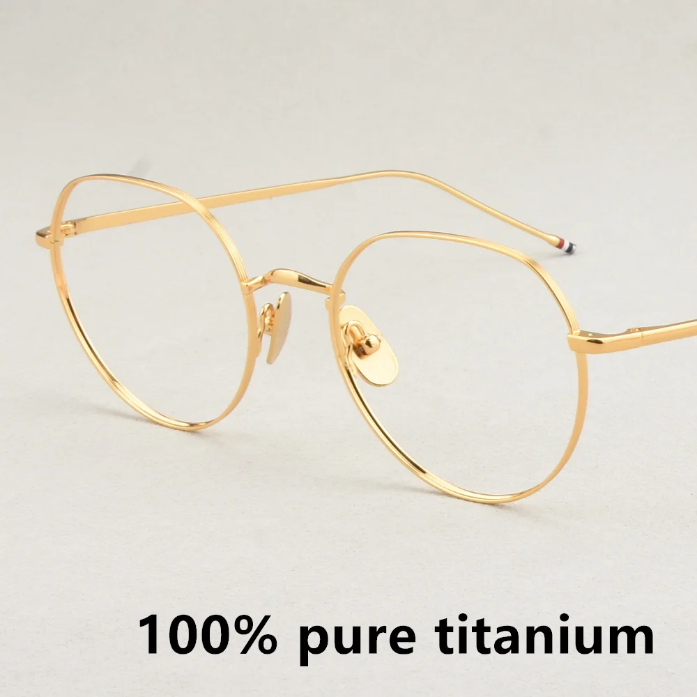 

New York Brand TBX914 Fashion Air Titanium Eyeglass Frames Square Round Spectacle Frame Women Men Big Face Glasses Frames Retro