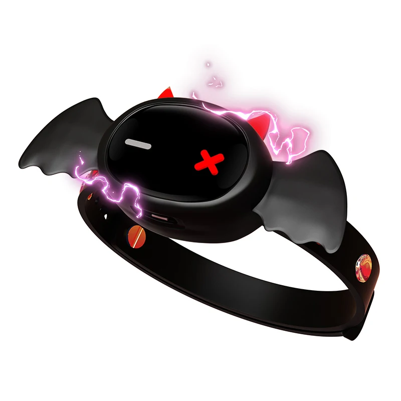 QIUI Electric Shock Collar APP Remote Control Collars Restraint BDSM Devil Shaped Necklace Adult Games Sex Toys for Men Women