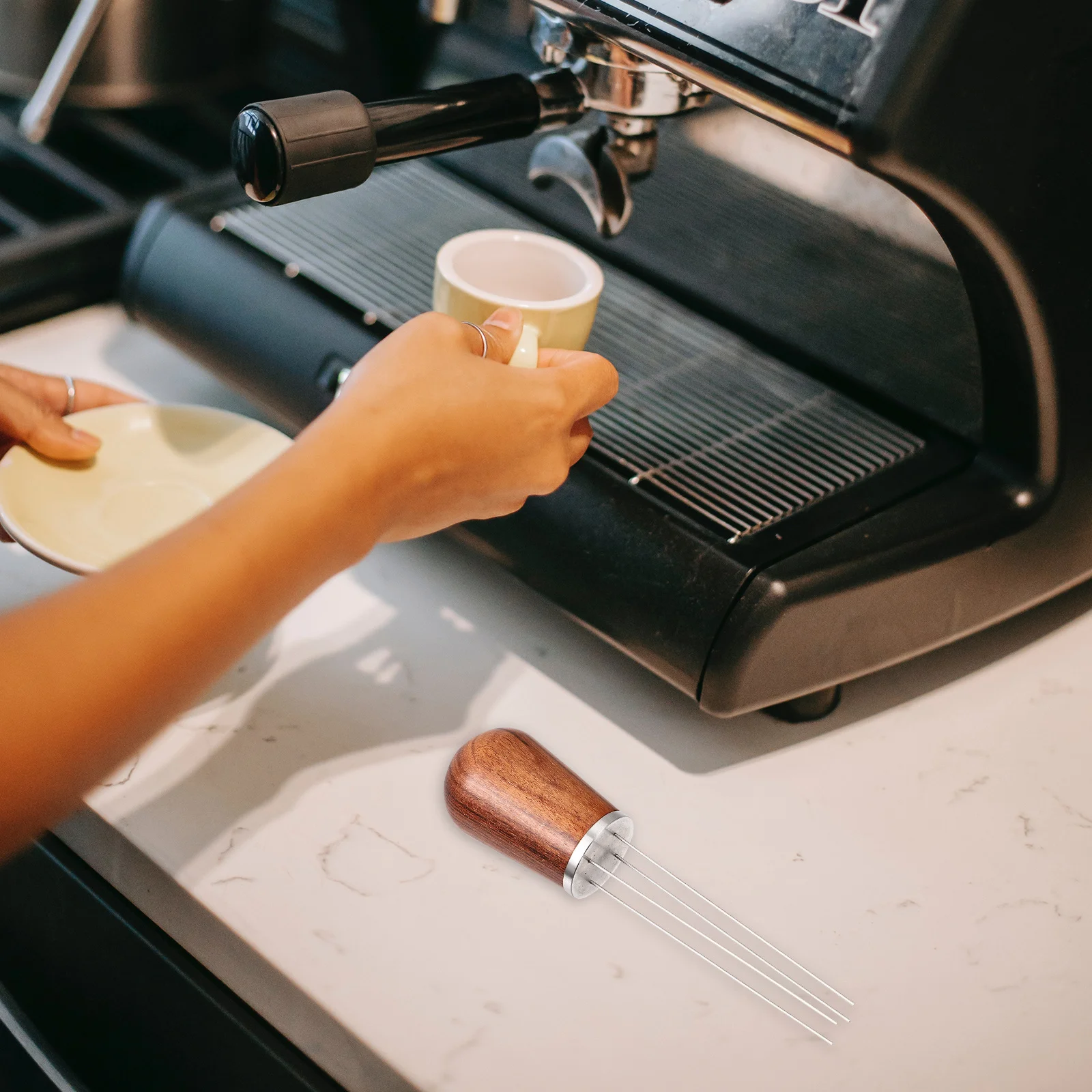 Tuch Pulver Nadel Kaffee Rührer Luft Espresso Verteilung Werkzeug Verteiler Rühren