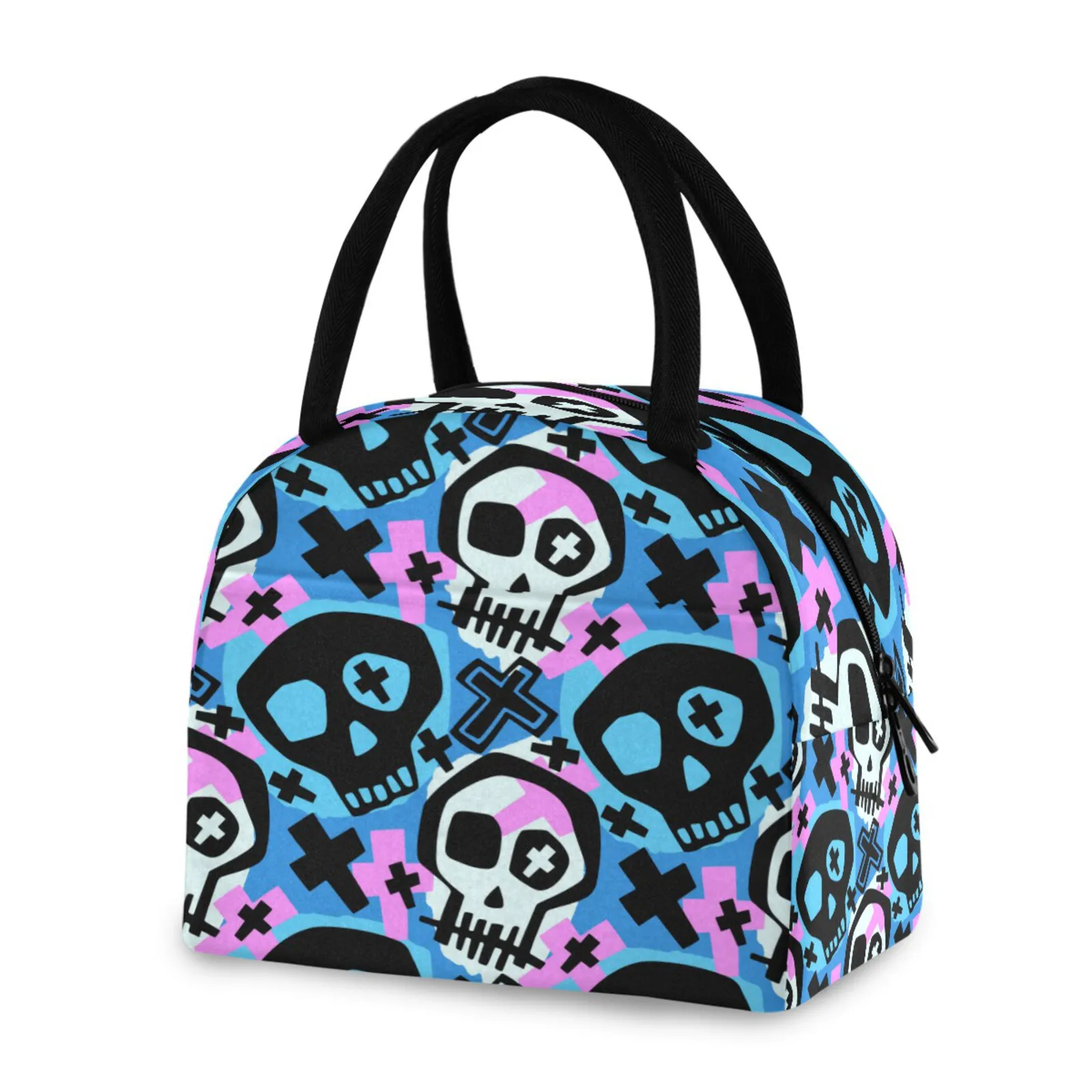 

Cute Cartoon Print Portable Insulated Lunch Bag Cooler Bag For Women Kids Outdoor Picnic Thermal Food Storage Tote Meal Bag Box