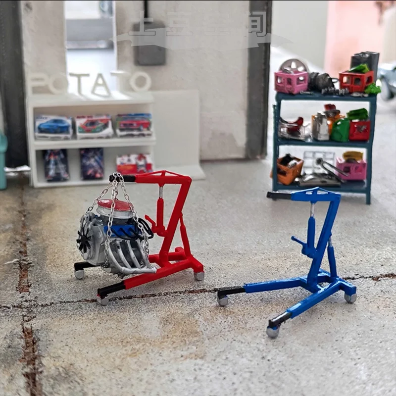 El modelo de suspensión de motor a escala 1/64 es adecuado para accesorios de escena de modelo de coche 1/64