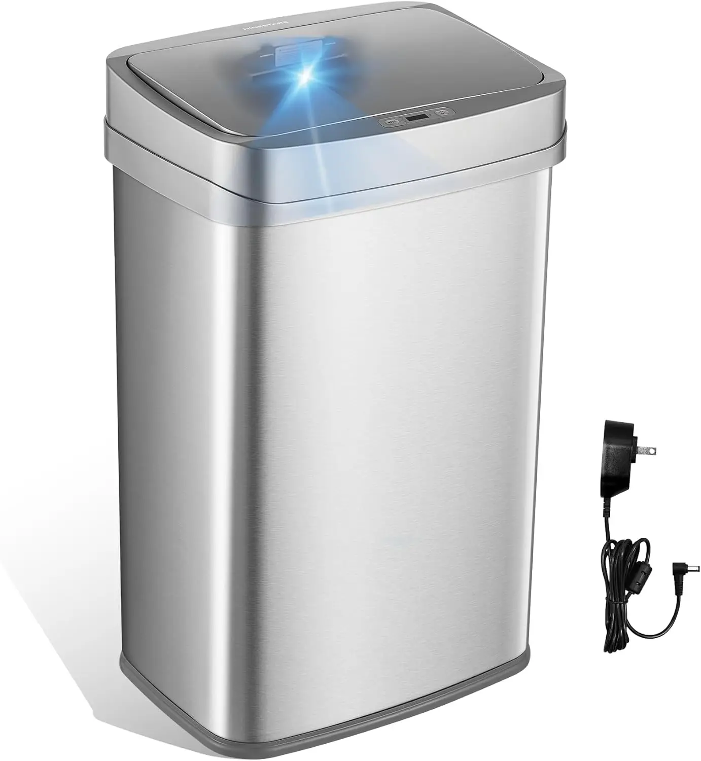 

13 Gallon Smart Trash Can with UV & Ozone Odor Control, Motion Sensor, Stainless Steel Design