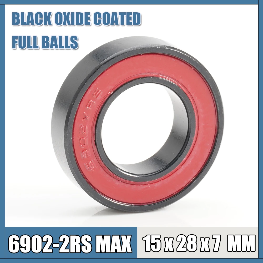 

6902 6903 2RSV MAX полный шарикоподшипник 15*28*7 мм 17*30*7 мм 1 шт. черные оксидные подшипники для скейтборда, электрического скутера, мотоцикла