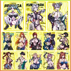 Anime Goddess Story DIY ACG Metal Cutout Refraction Foil Tokisaki Kurumi Albedo Toys for boys Collectible Cards Birthday Present