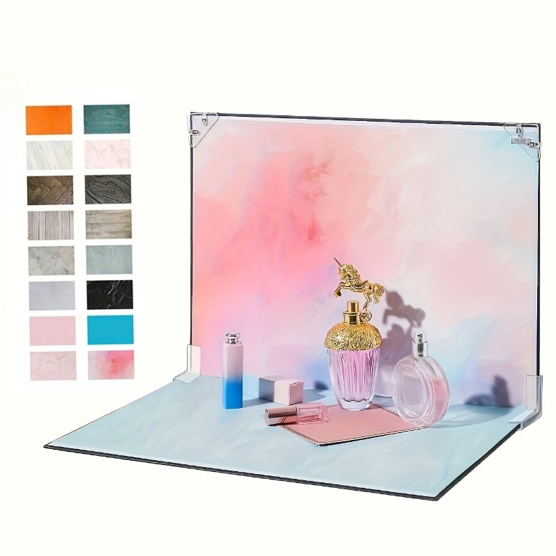 16x11.5 Inch Photo Backdrop Board Small Product Food Jewelry Cosmetics Photography Backdrop Kit 8pcs Double Sided 16 Patterns