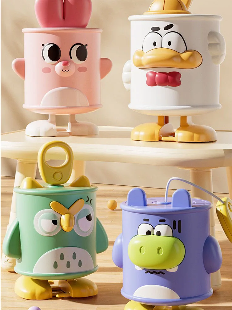 New educational modeling cartoon hand-pulled canned small animal walking interesting gift baby learning crawling interactive toy