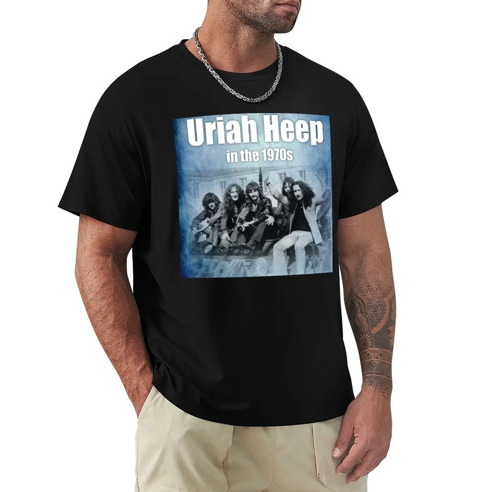 Camiseta Uriah Heep 1970 tour 2022 husada, camiseta duradera para trabajo
