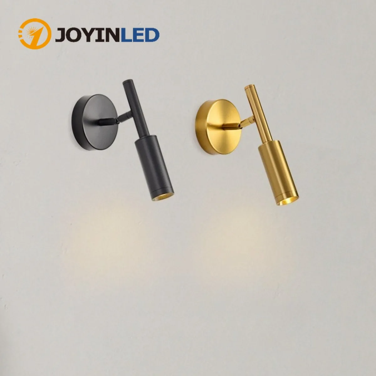 

JOYINLED Modern Cylinder Wall Sconces,Set of 1/2/4 - Adjustable Aluminum Reading Lights for Bedroom Ceiling Lamp Indoor Lighting