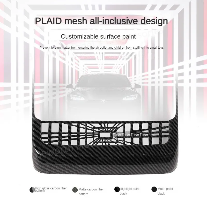 for Tesla Model 3+ Highland 2024 Rear Air Outlet Cover PLAID Style Air Conditioning Vent Protective Cover New Model3 Accessories