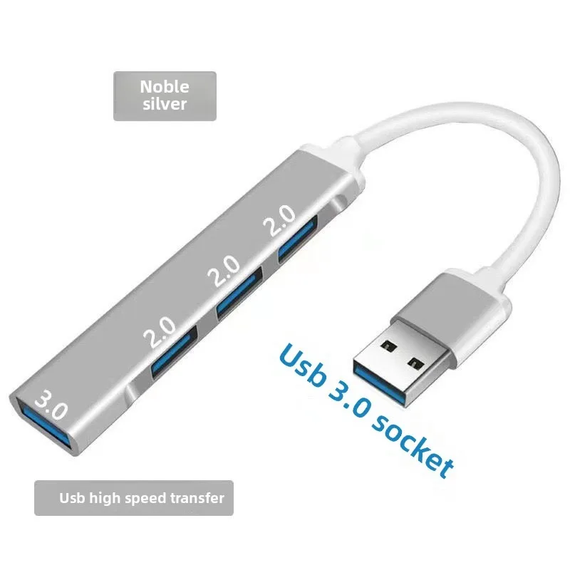 USB 3.0 4-Port Hub - Type-C Expander with 5Gbps Card Reader, Compatible with Laptops & Phones, Laptops & Computers