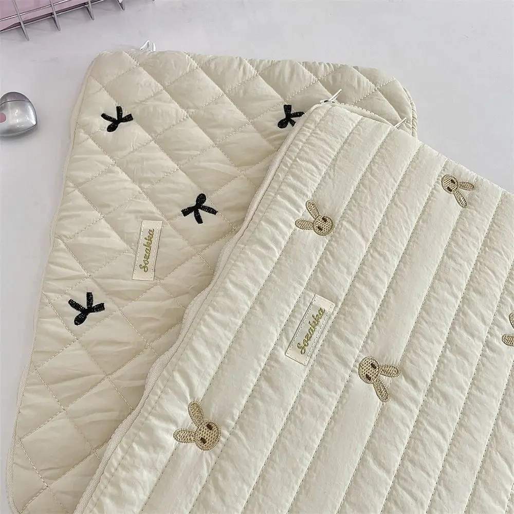 

New Rabbit Laptop Sleeve Case 11/13/15 inch Bowknot Notebook Cover Large Capacity Shockproof Laptop Bag