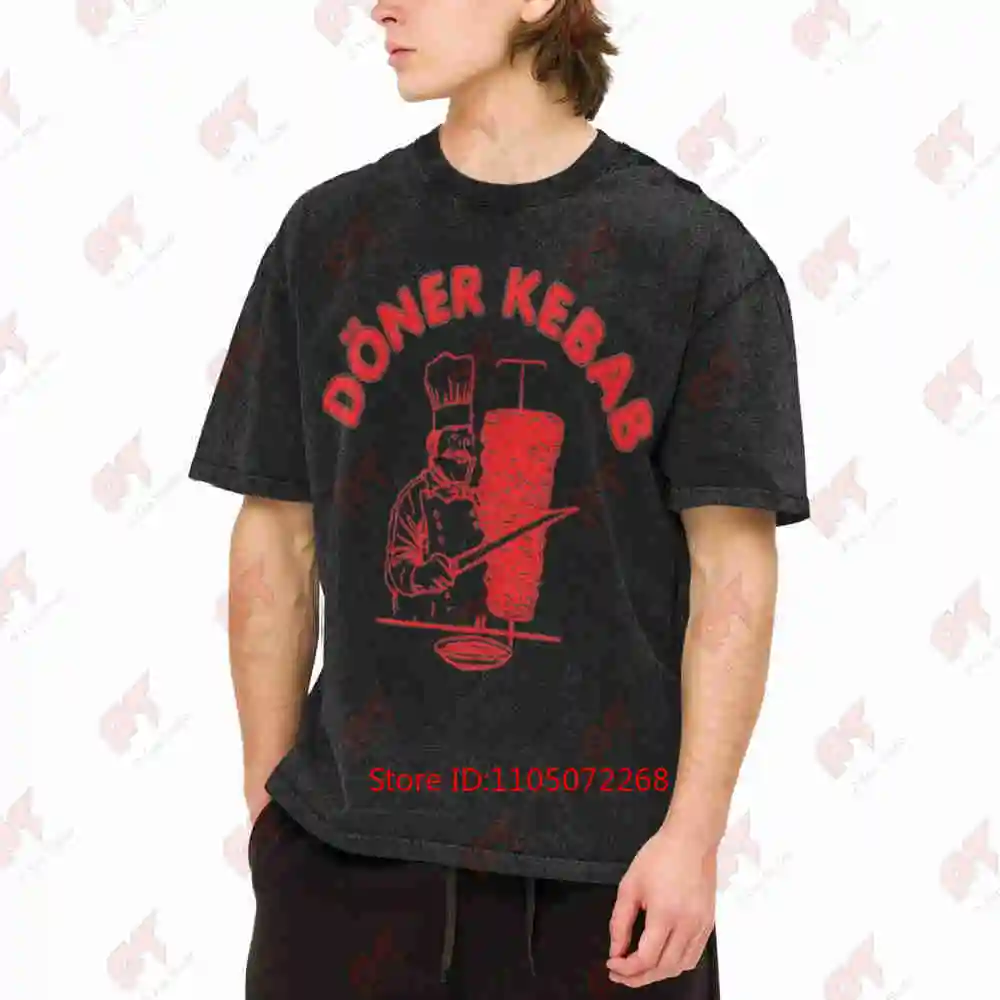Turkish Kebab Doner Chef Vintage Washed Tee Pure Cotton T-Shirt